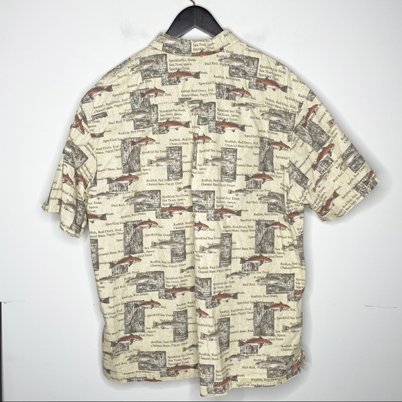 Columbia River Lodge Mens Size XL Button Front Fishing Shirt Vacation - Picture 3 of 8